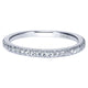 Wedding Band 14k White Gold Diamond Straight