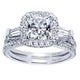 Wedding Band 14k White Gold Diamond Straight