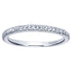 Wedding Band 14k White Gold Diamond Straight