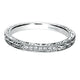 Wedding Band 14k White Gold Victorian Straight