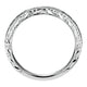 Wedding Band 14k White Gold Victorian Straight