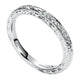 Wedding Band 14k White Gold Victorian Straight