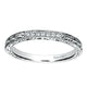 Wedding Band 14k White Gold Victorian Straight
