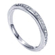 Wedding Band 14k White Gold Diamond Straight