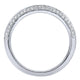 Wedding Band 14k White Gold Diamond Straight
