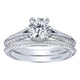 Wedding Band 14k White Gold Diamond Straight