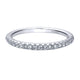Wedding Band 14k White Gold Diamond Straight