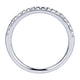 Wedding Band 14k White Gold Diamond Straight