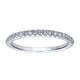 Wedding Band 14k White Gold Diamond Straight