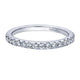 Wedding Band 14k White Gold Diamond Straight