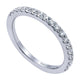 Wedding Band 14k White Gold Diamond Straight