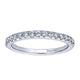 Wedding Band 14k White Gold Diamond Straight