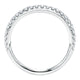 Wedding Band 14k White Gold Diamond Straight