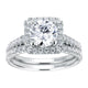 Wedding Band 14k White Gold Diamond Straight