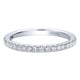 Wedding Band 14k White Gold Diamond Straight