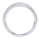 Wedding Band 14k White Gold Diamond Straight