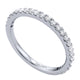 Wedding Band 14k White Gold Diamond Straight
