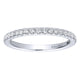 Wedding Band 14k White Gold Diamond Straight