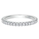 Wedding Band 14k White Gold Diamond Straight