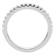 Wedding Band 14k White Gold Diamond Straight