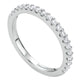 Wedding Band 14k White Gold Diamond Straight