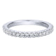 Wedding Band 14k White Gold Diamond Straight