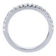 Wedding Band 14k White Gold Diamond Straight