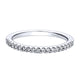Wedding Band 14k White Gold Diamond Straight