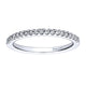 Wedding Band 14k White Gold Diamond Straight