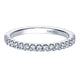 Wedding Band 14k White Gold Diamond Straight