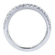 Wedding Band 14k White Gold Diamond Straight