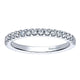 Wedding Band 14k White Gold Diamond Straight