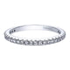 Wedding Band 14k White Gold Diamond Straight