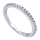 Wedding Band 14k White Gold Diamond Straight