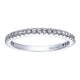 Wedding Band 14k White Gold Diamond Straight