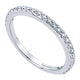 Wedding Band 14k White Gold Diamond Straight