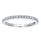 Wedding Band 14k White Gold Diamond Straight