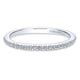 Wedding Band 14k White Gold Diamond Straight
