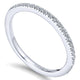 Wedding Band 14k White Gold Diamond Straight