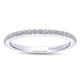 Wedding Band 14k White Gold Diamond Straight