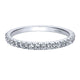 Wedding Band 14k White Gold Diamond Straight