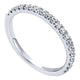 Wedding Band 14k White Gold Diamond Straight