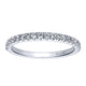 Wedding Band 14k White Gold Diamond Straight