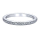 Wedding Band 14k White Gold Diamond Straight