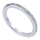 Wedding Band 14k White Gold Diamond Straight