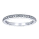Wedding Band 14k White Gold Diamond Straight