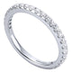 Wedding Band 14k White Gold Diamond Straight