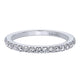 Wedding Band 14k White Gold Diamond Straight