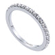 Wedding Band 14k White Gold Diamond Straight