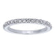Wedding Band 14k White Gold Diamond Straight
